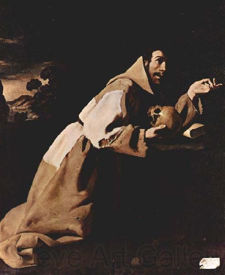 Francisco de Zurbaran St Francis in Meditation
